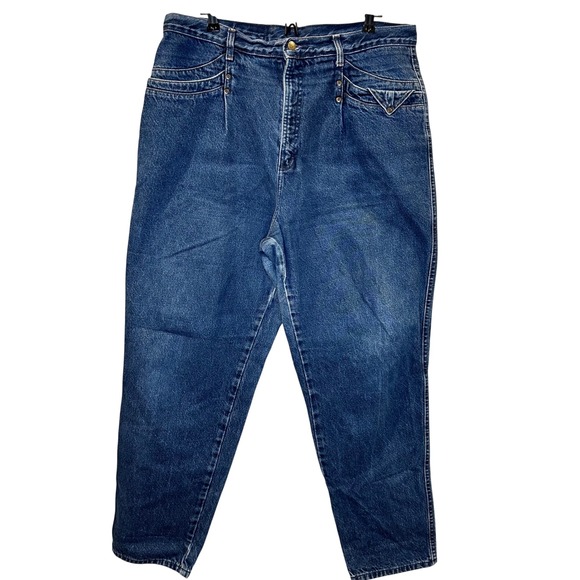 Rocky Mountain Clothing Co. Denim - Vintage Rocky Mountain Western Jeans Womens 19/20 Blue High Waist Tapered V-Back